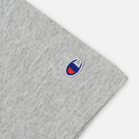 Мужская футболка Champion Reverse Weave Classic Crew Neck Script Logo Light Grey
