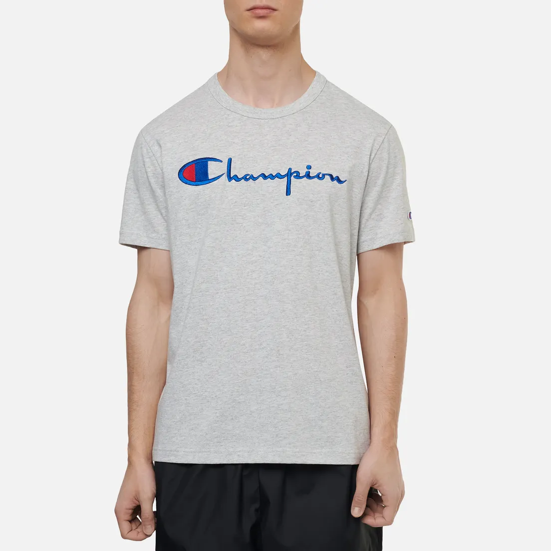 Champion Reverse Weave Мужская футболка Classic Crew Neck Script Logo