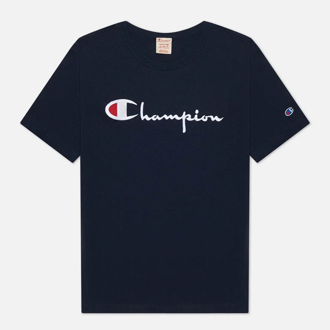 Champion Reverse Weave Мужская футболка Classic Crew Neck Script Logo