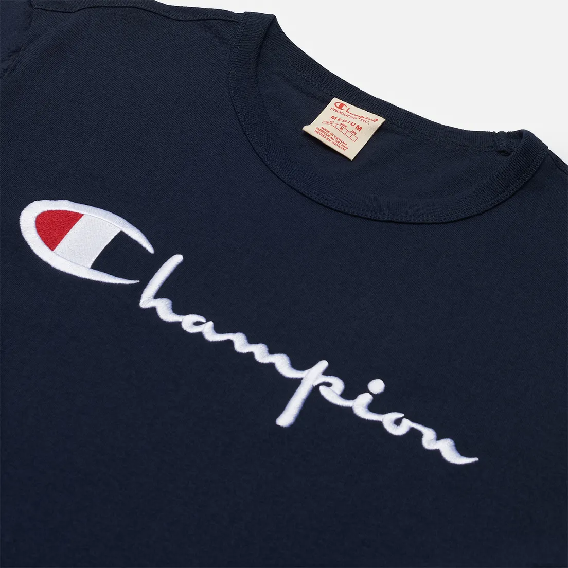 Champion Reverse Weave Мужская футболка Classic Crew Neck Script Logo