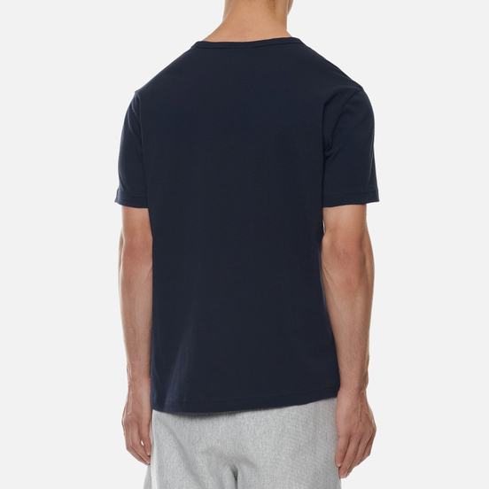 Мужская футболка Champion Reverse Weave Classic Crew Neck Script Logo Navy