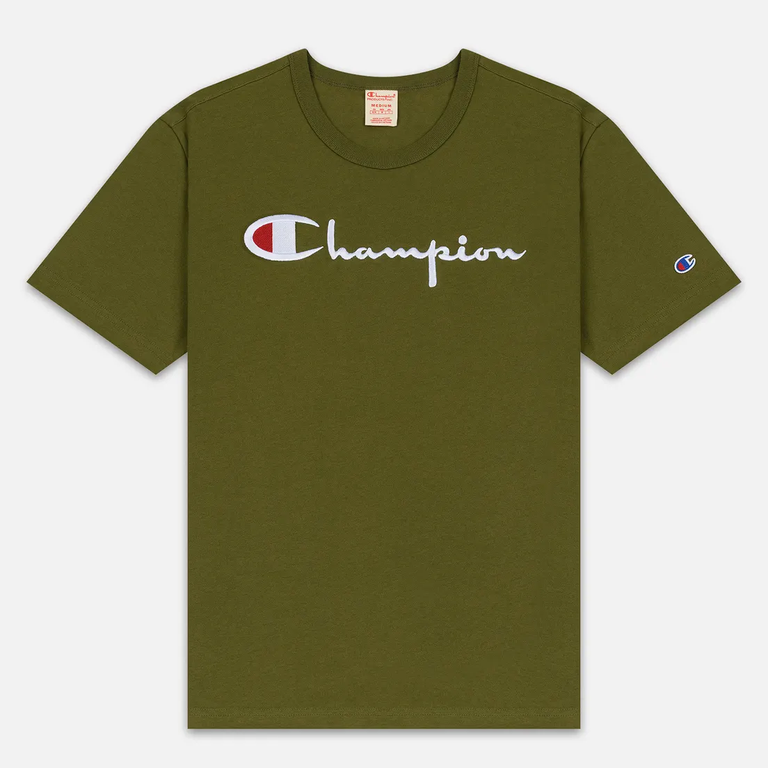 Champion Reverse Weave Мужская футболка Classic Crew Neck Script Logo