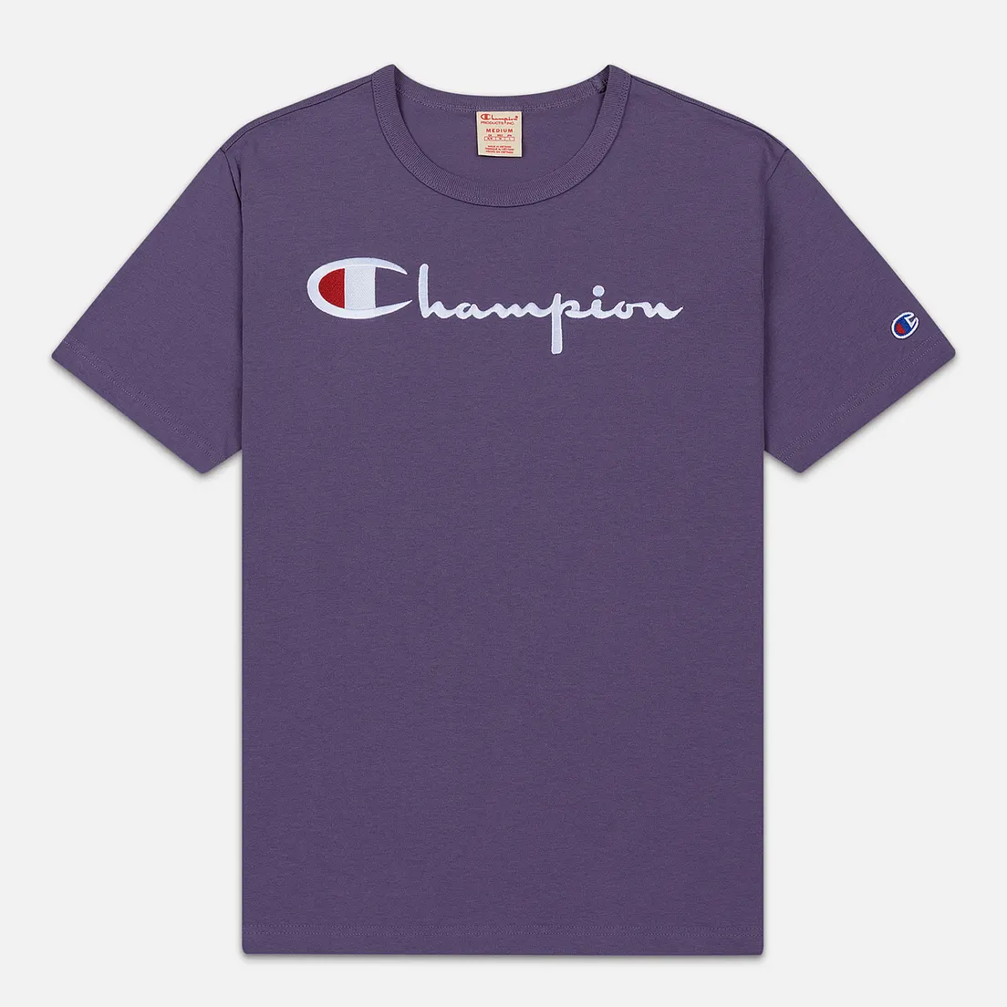 Champion Reverse Weave Мужская футболка Classic Crew Neck Script Logo