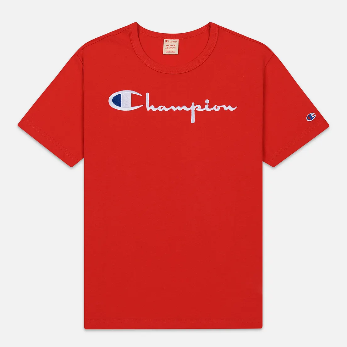 Champion Reverse Weave Мужская футболка Classic Crew Neck Script Logo