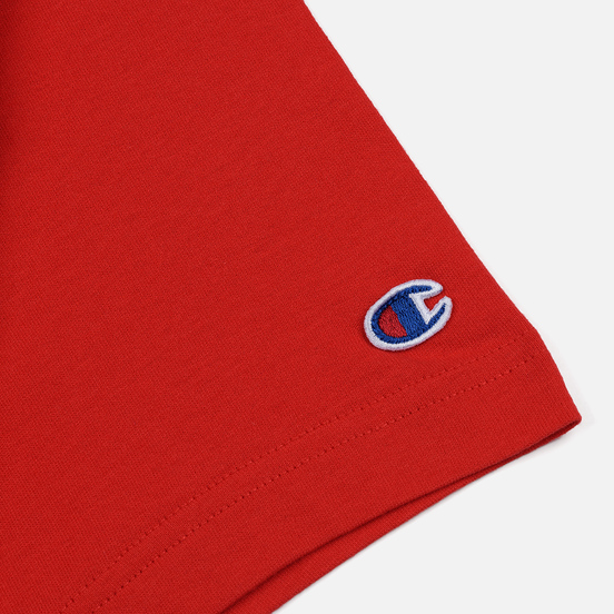 Мужская футболка Champion Reverse Weave Classic Crew Neck Script Logo Racing Red