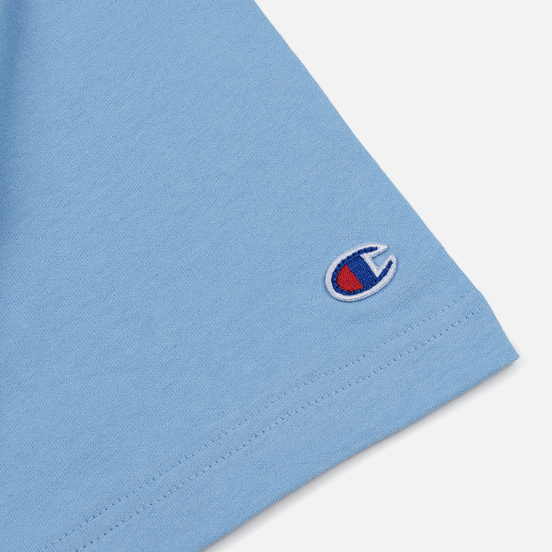 Мужская футболка Champion Reverse Weave Classic Crew Neck Script Logo Blue Bell