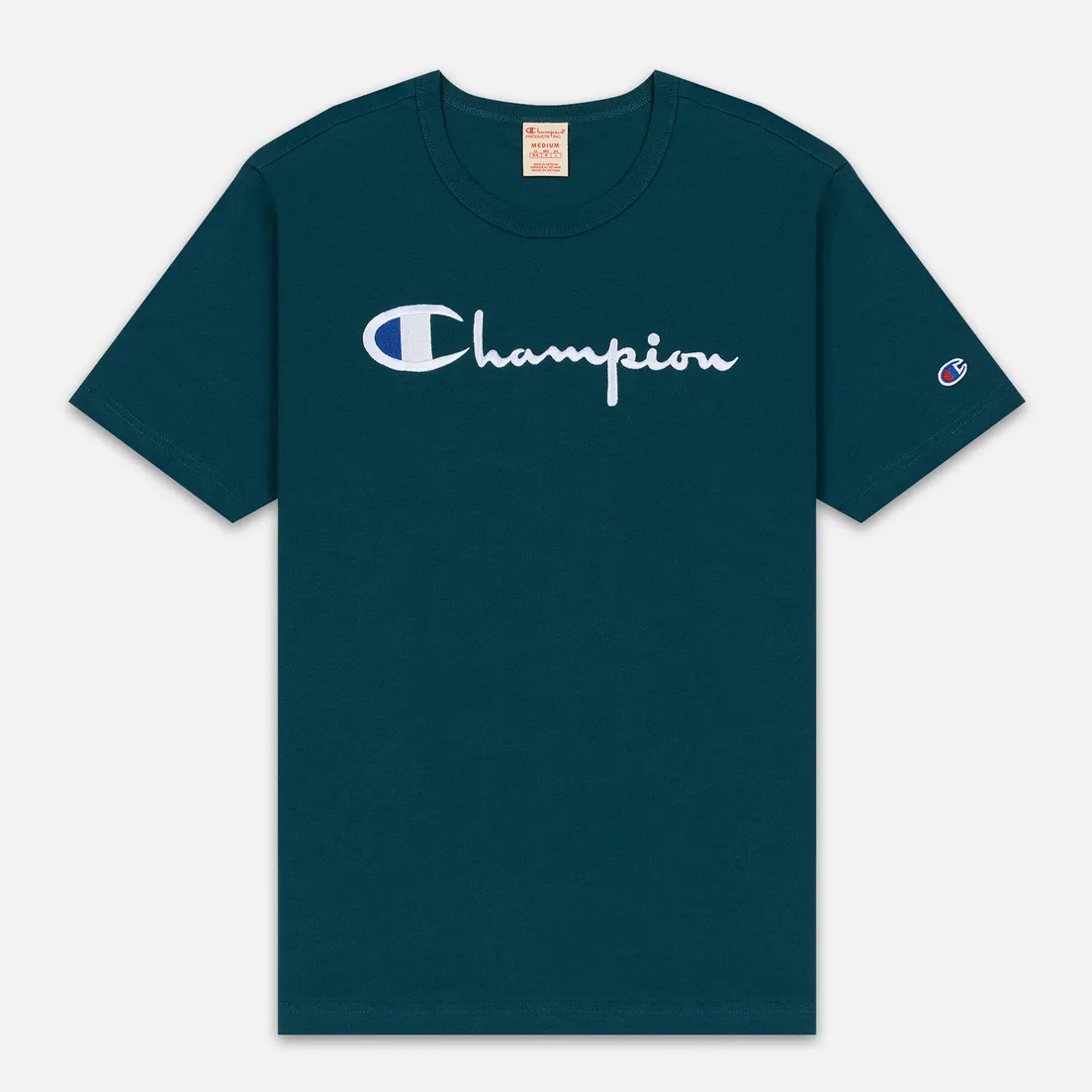 Champion Reverse Weave Мужская футболка Classic Crew Neck Script Logo