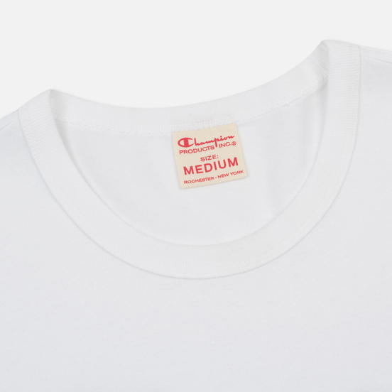 Мужская футболка Champion Reverse Weave Classic Crew Neck Script Logo White