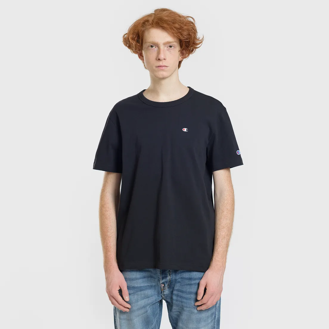 Champion Reverse Weave Мужская футболка Crew Neck Back Script Logo