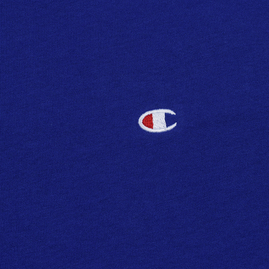 Мужская футболка Champion Reverse Weave Crew Neck Back Script Logo Clematis Blue