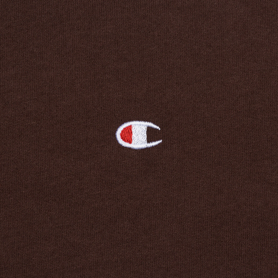Мужская футболка Champion Reverse Weave Crew Neck Back Script Logo Brown