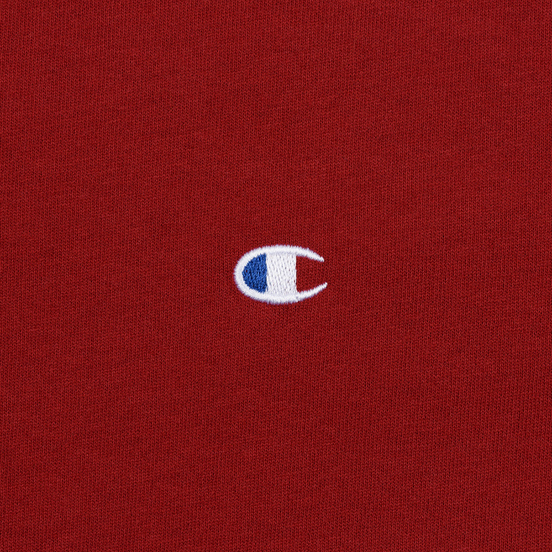 Мужская футболка Champion Reverse Weave Crew Neck Back Script Logo Dark Red