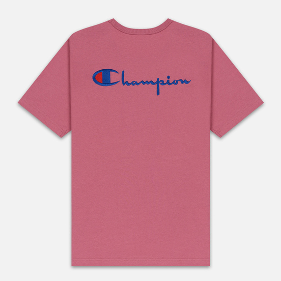 Мужская футболка Champion Reverse Weave Crew Neck Back Script Logo Heather Rose