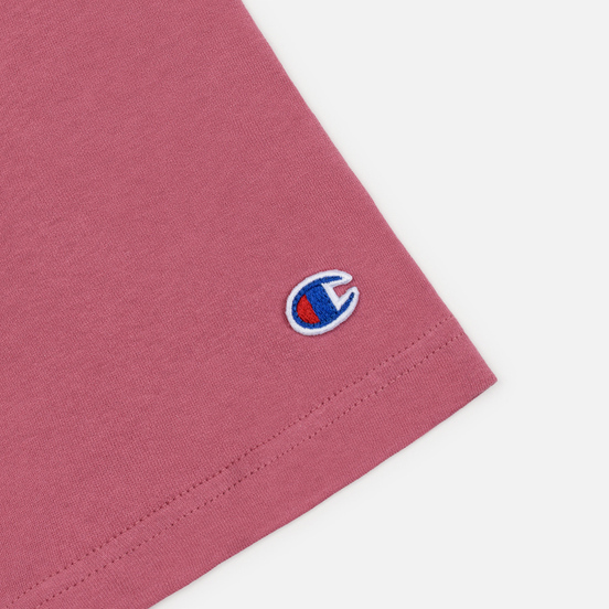 Мужская футболка Champion Reverse Weave Crew Neck Back Script Logo Heather Rose