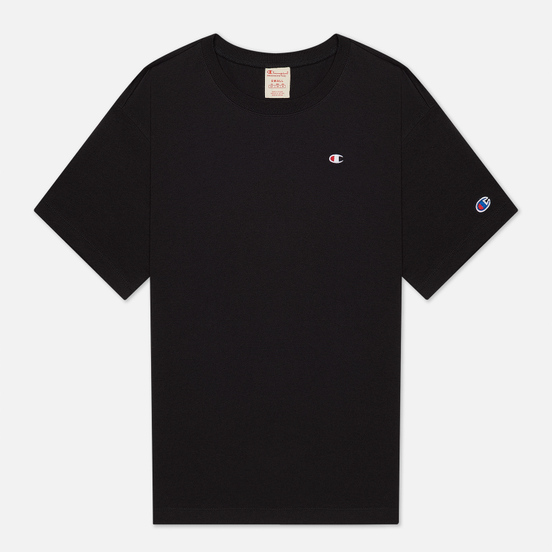 Мужская футболка Champion Reverse Weave Logo Chest & Sleeve Crew Neck Black