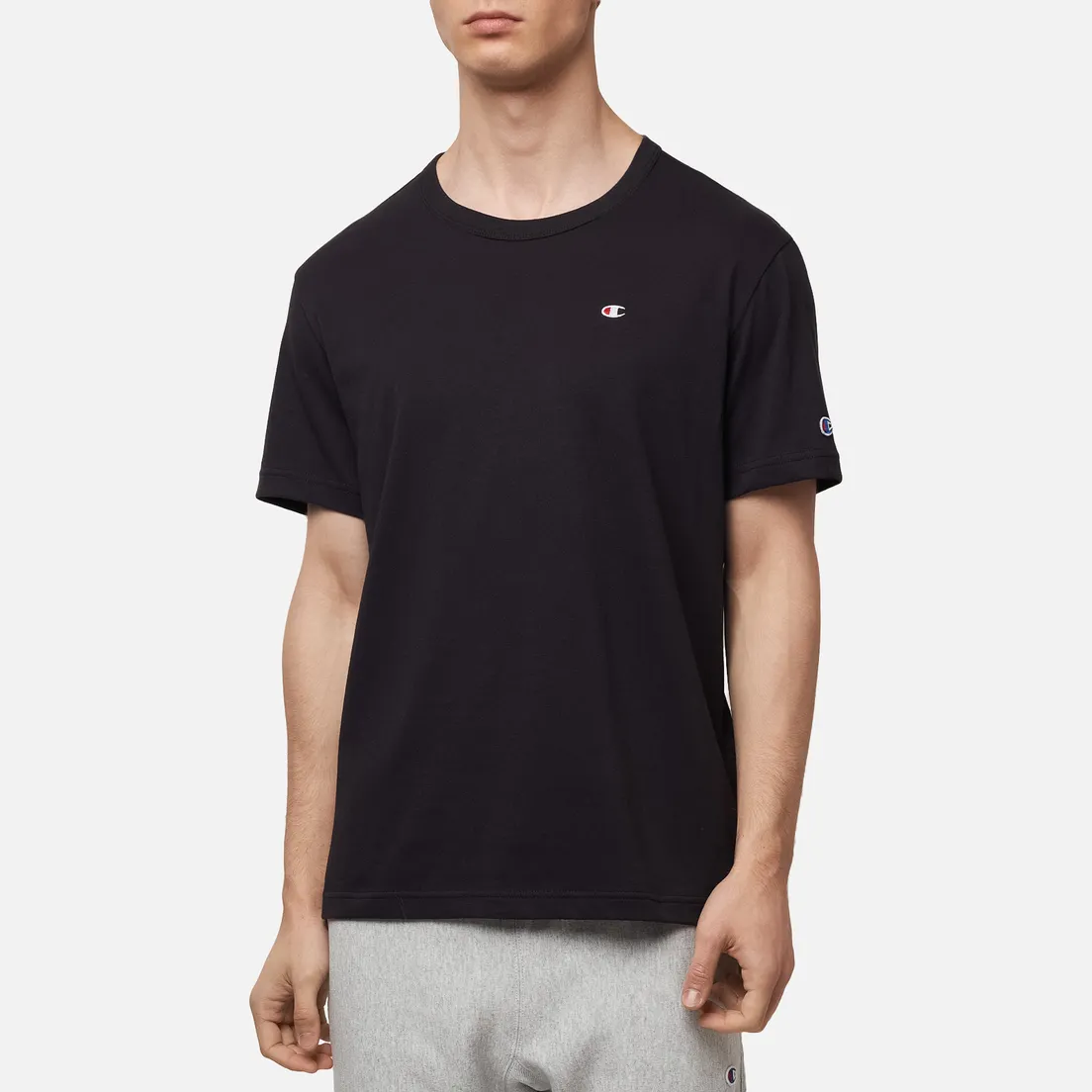 Champion Reverse Weave Мужская футболка Logo Chest & Sleeve Crew Neck