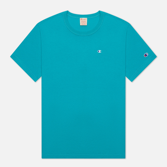 Мужская футболка Champion Reverse Weave Logo Chest & Sleeve Crew Neck Bright Green