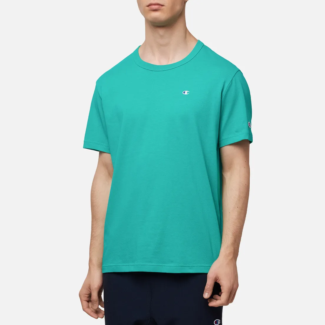 Champion Reverse Weave Мужская футболка Logo Chest & Sleeve Crew Neck