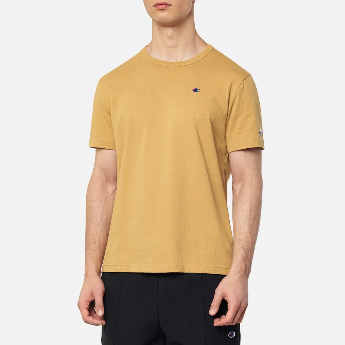 Champion Reverse Weave Мужская футболка Logo Chest & Sleeve Crew Neck