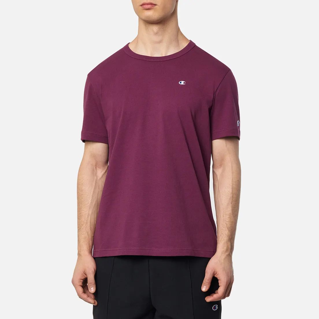 Champion Reverse Weave Мужская футболка Logo Chest & Sleeve Crew Neck
