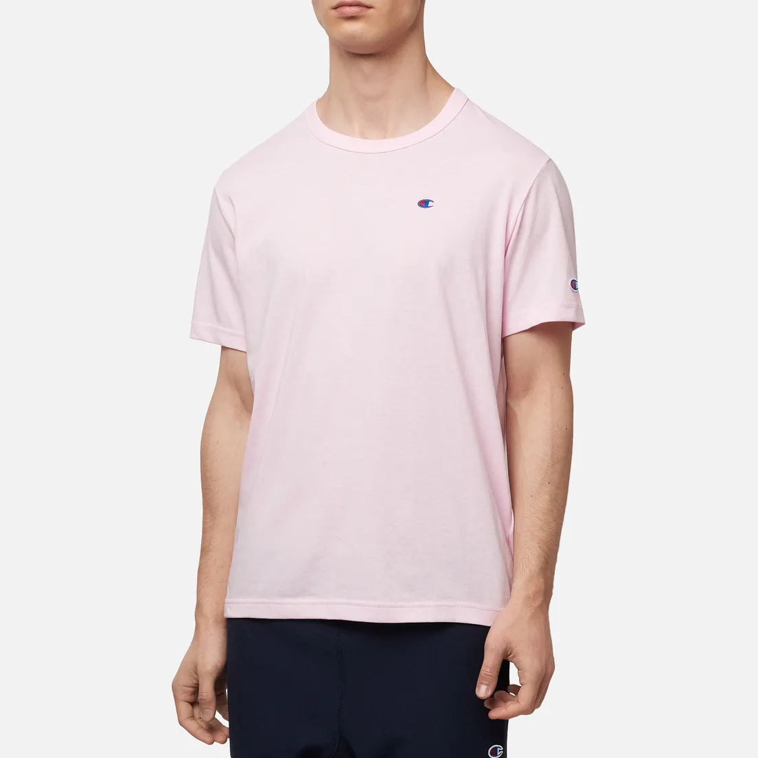 Champion Reverse Weave Мужская футболка Logo Chest & Sleeve Crew Neck