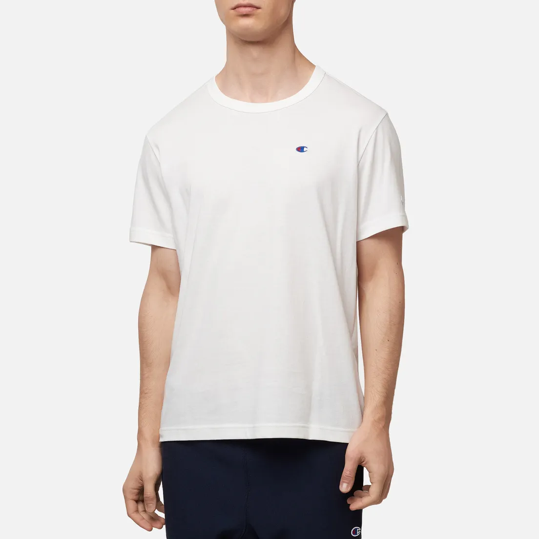 Champion Reverse Weave Мужская футболка Logo Chest & Sleeve Crew Neck