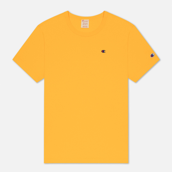 Мужская футболка Champion Reverse Weave Logo Chest & Sleeve Crew Neck Zinc Yellow