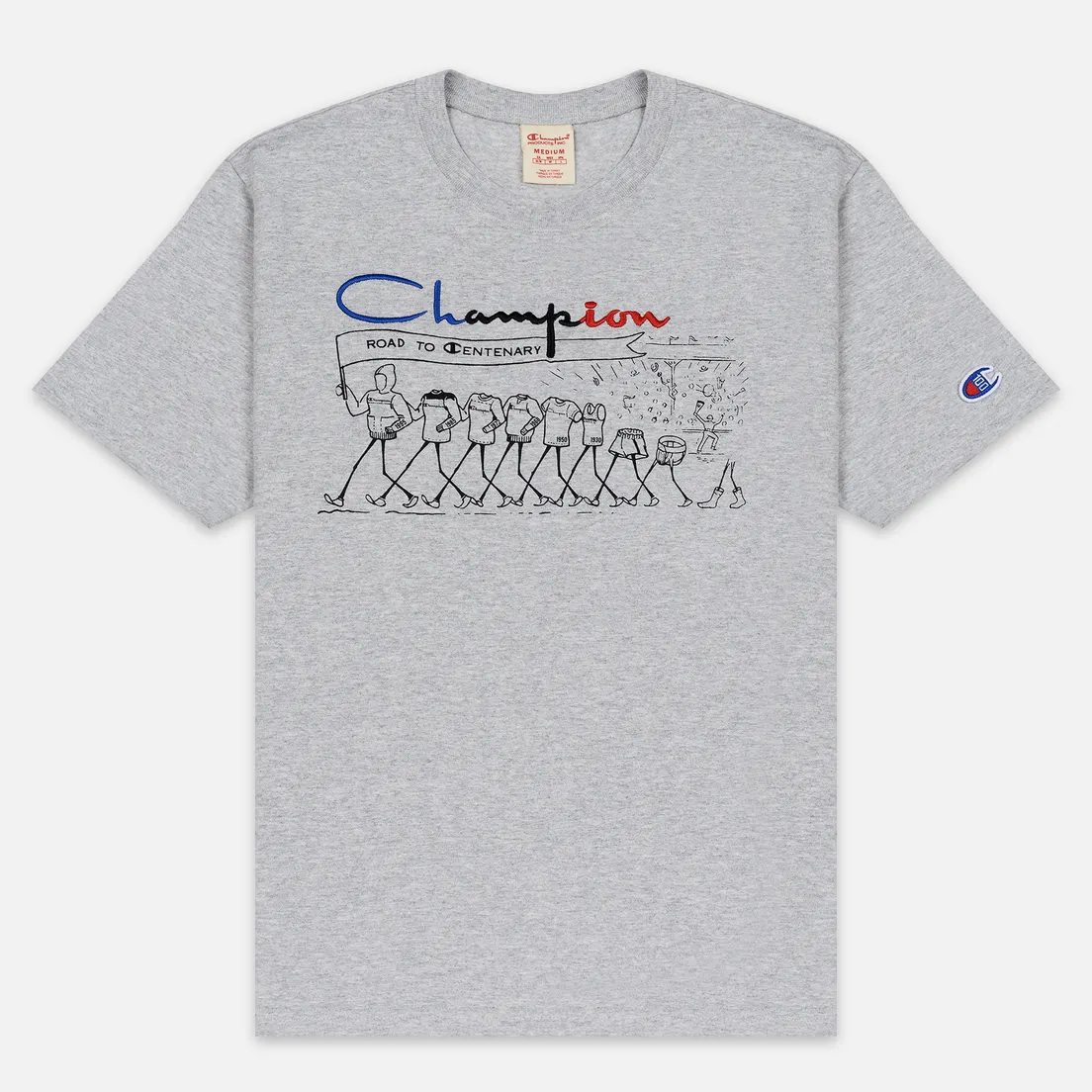 Champion Reverse Weave Мужская футболка Archive Centenary Print Crew Neck