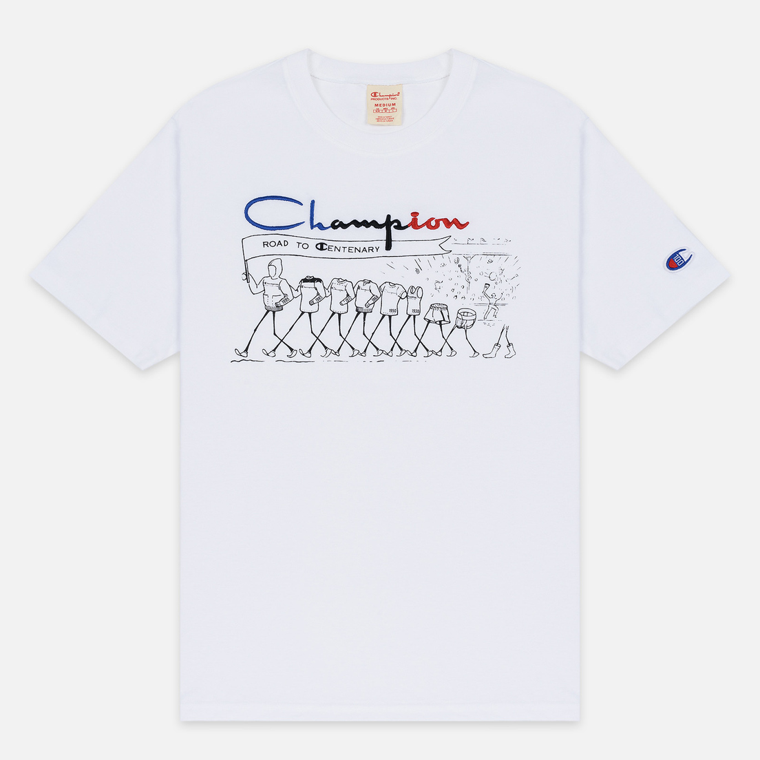 Champion Reverse Weave Мужская футболка Archive Centenary Print Crew Neck