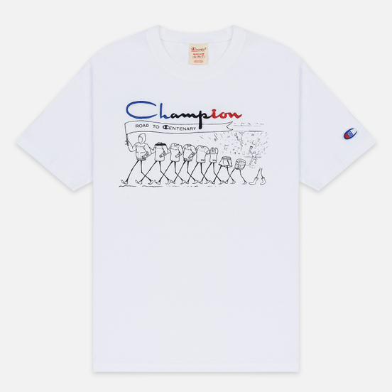 Мужская футболка Champion Reverse Weave Archive Centenary Print Crew Neck White
