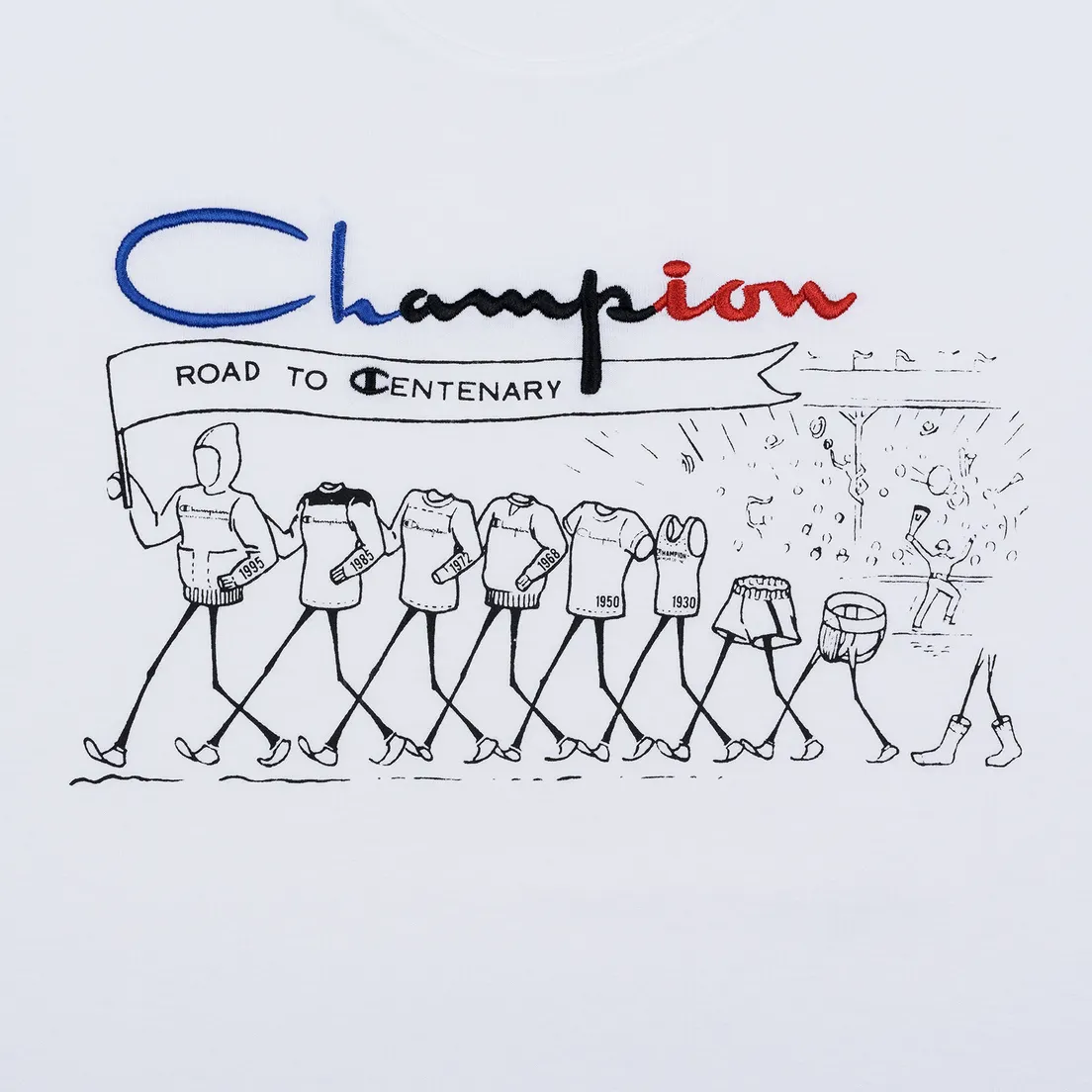 Champion Reverse Weave Мужская футболка Archive Centenary Print Crew Neck