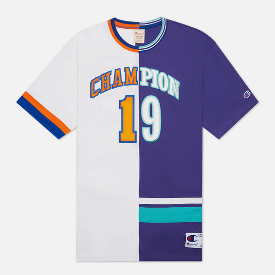 Мужская футболка Champion Reverse Weave Nbmix Crew Neck White/Purple