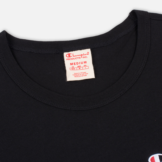 Мужская футболка Champion Reverse Weave Small Script Logo Black