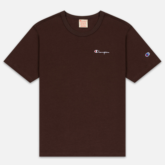 Мужская футболка Champion Reverse Weave Small Script Logo Brown