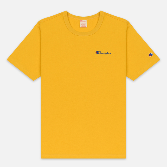 Мужская футболка Champion Reverse Weave Small Script Logo Golden Rod