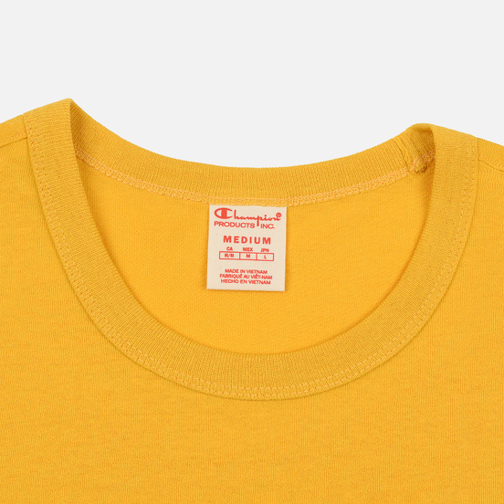 Мужская футболка Champion Reverse Weave Small Script Logo Golden Rod