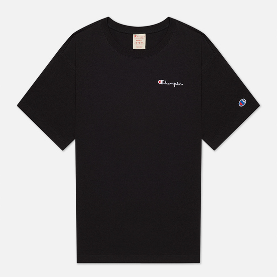 Мужская футболка Champion Reverse Weave Small Script Logo Muscle Fit Black