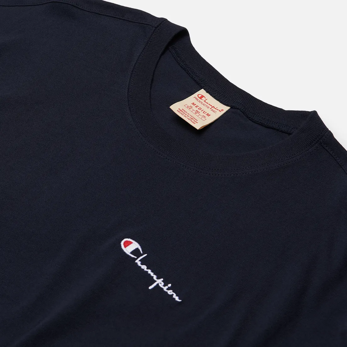Champion Reverse Weave Мужская футболка Small Script Logo Muscle Fit