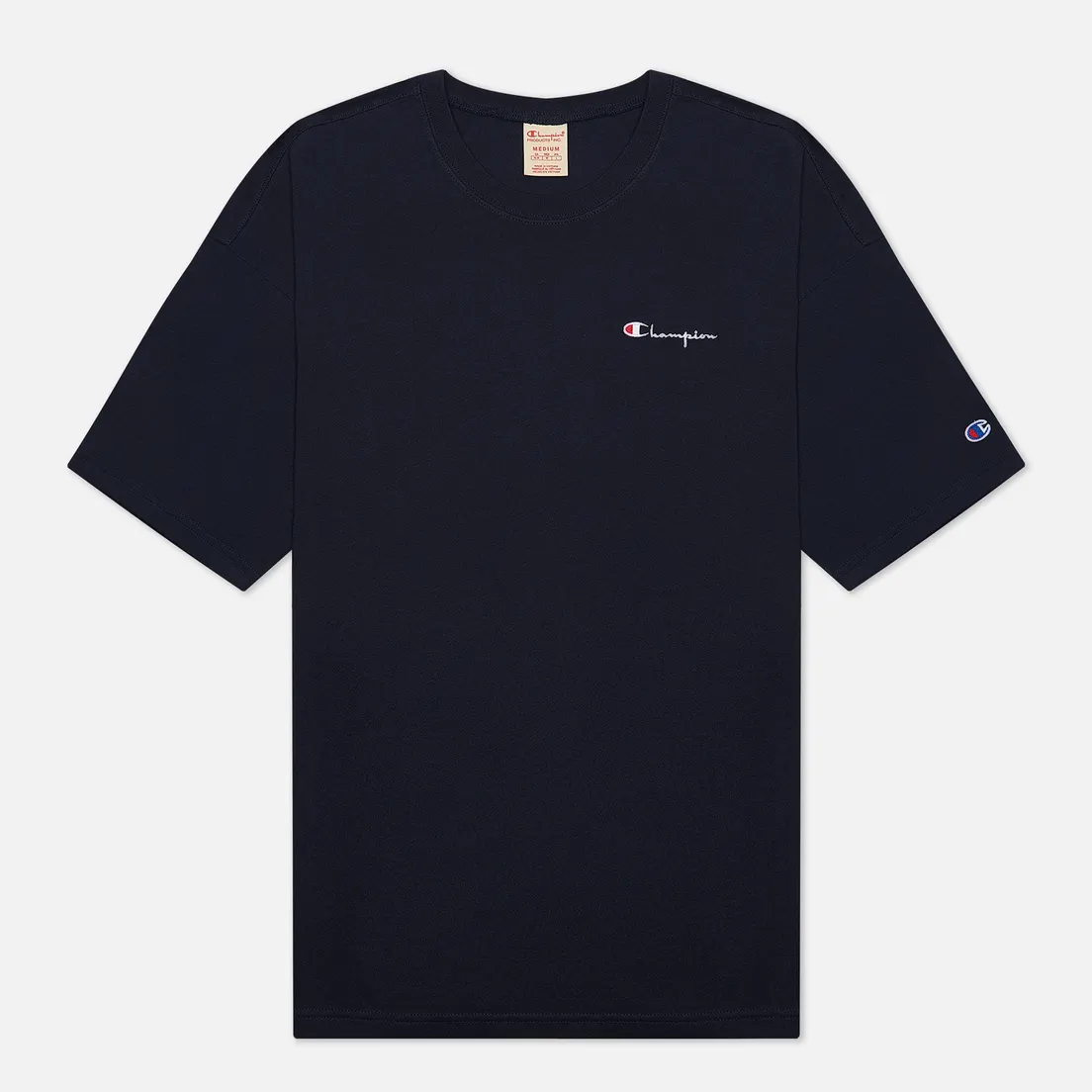 Champion Reverse Weave Мужская футболка Small Script Logo Muscle Fit