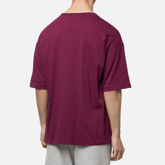 Мужская футболка Champion Reverse Weave Small Script Logo Muscle Fit Maroon
