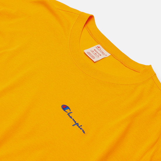 Мужская футболка Champion Reverse Weave Small Script Logo Muscle Fit Orange
