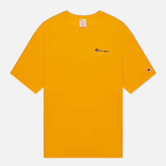 Мужская футболка Champion Reverse Weave Small Script Logo Muscle Fit Orange