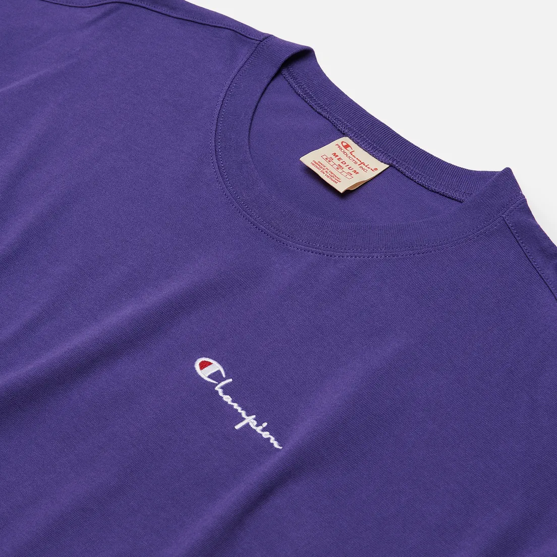 Champion Reverse Weave Мужская футболка Small Script Logo Muscle Fit