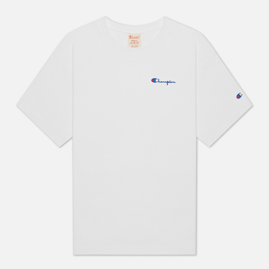 Мужская футболка Champion Reverse Weave Small Script Logo Muscle Fit White