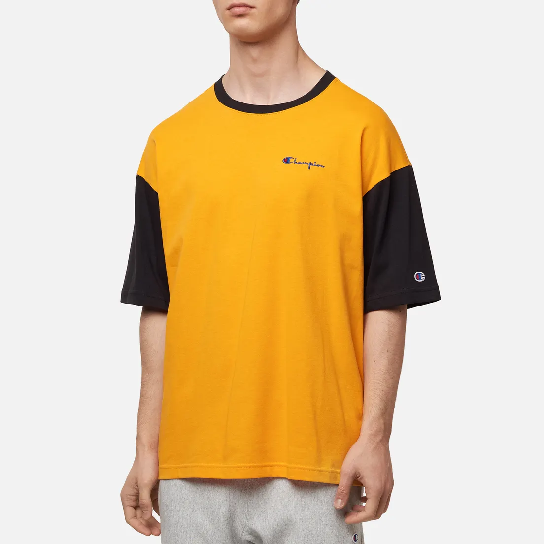 Champion Reverse Weave Мужская футболка Small Script & Logo Sleeve Bicolor