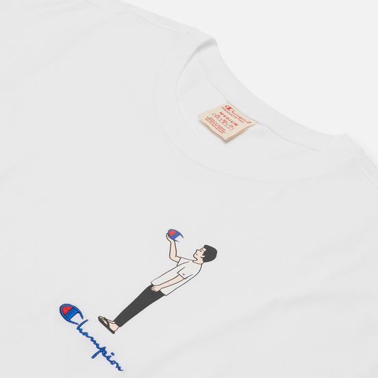 Мужская футболка Champion Reverse Weave Standing Character Off White
