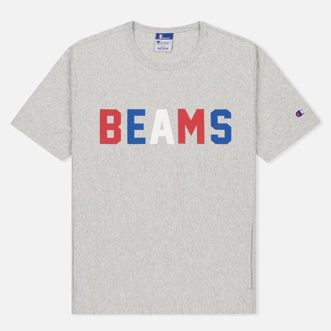 Мужская футболка Champion Reverse Weave x Beams Logo Heather Grey
