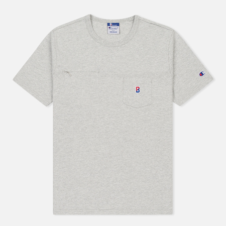 Мужская футболка Champion Reverse Weave x Beams Pocket Heather Grey