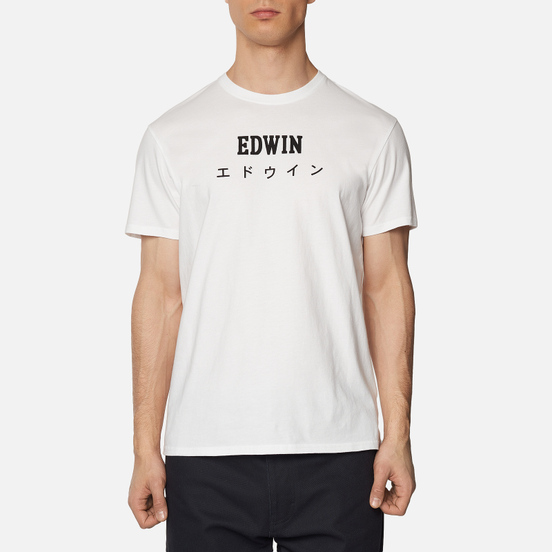 Мужская футболка Edwin Edwin Japan White Garment Washed