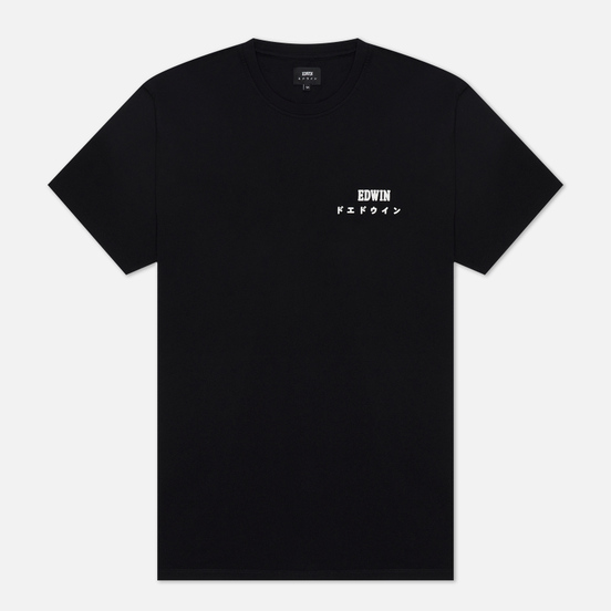 Мужская футболка Edwin Edwin Logo Chest Black Garment Washed